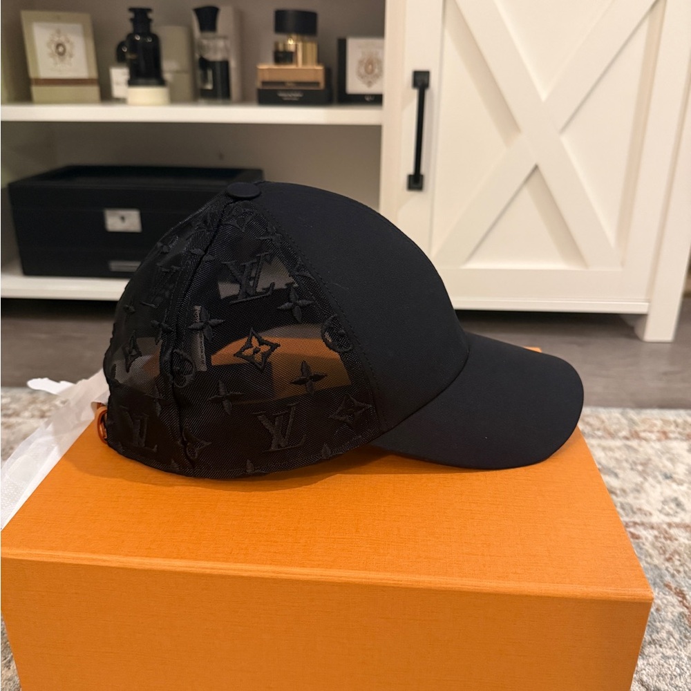 Louis Vuitton Black Monogram Cap